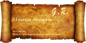 Glovnya Rozanna névjegykártya
